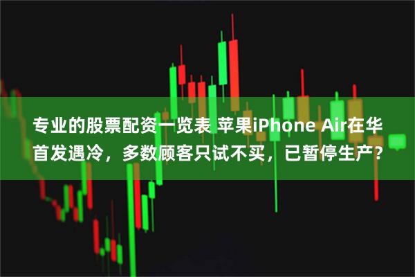 专业的股票配资一览表 苹果iPhone Air在华首发遇冷，多数顾客只试不买，已暂停生产？